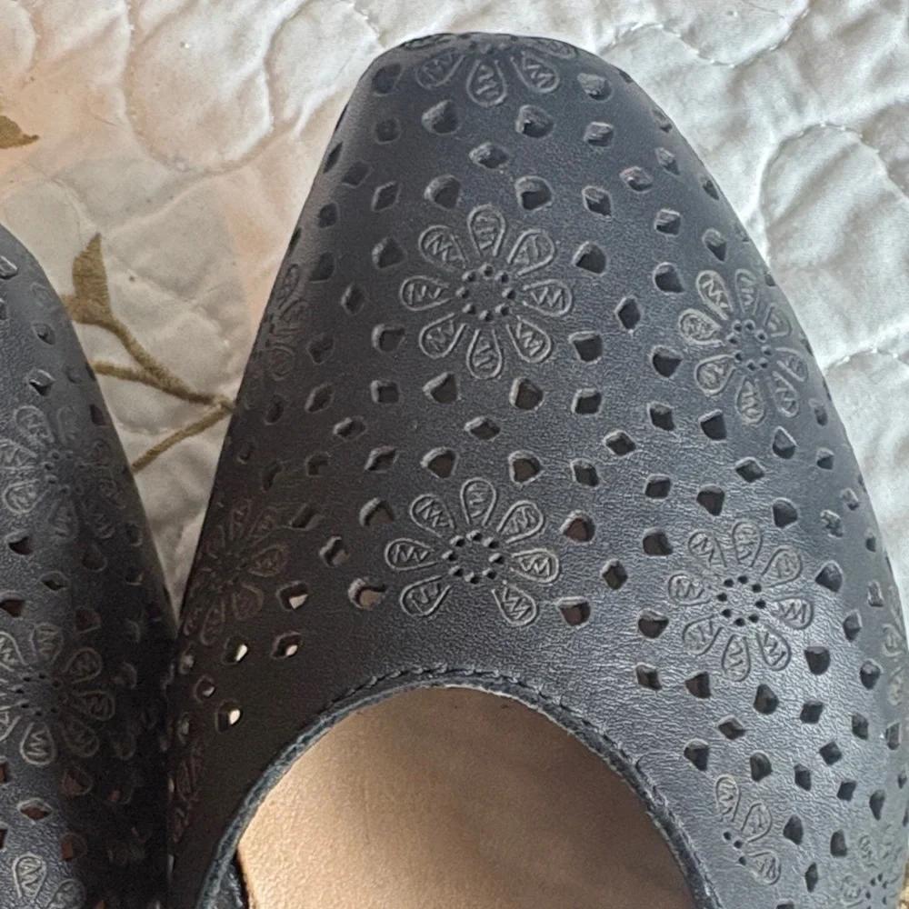 Rieker Mirjam Black Lazer-Cut Mary Jane Heeled Shoes Size 39 - Picture 8 of 16